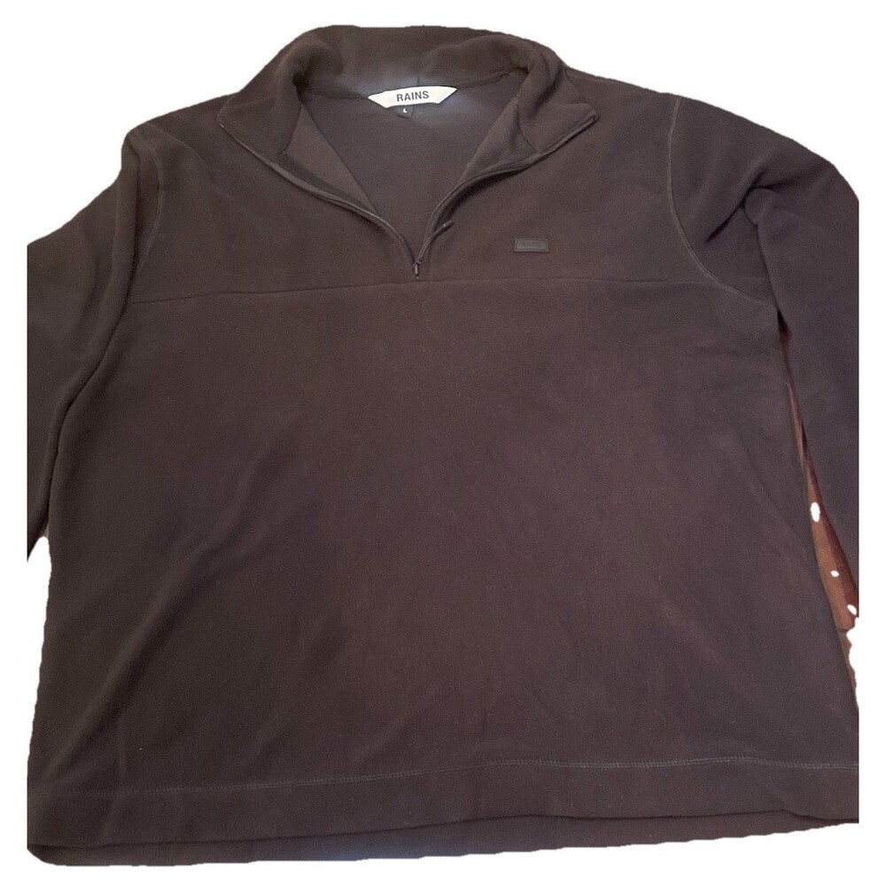 Rains Black Split Neck Pullover Drenched Collection Minimalist Gorpcore Techwear